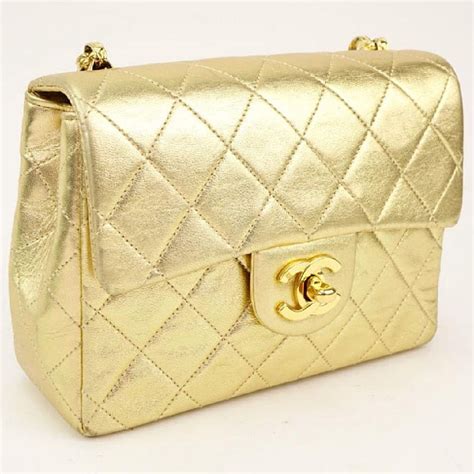 chanel purse gold